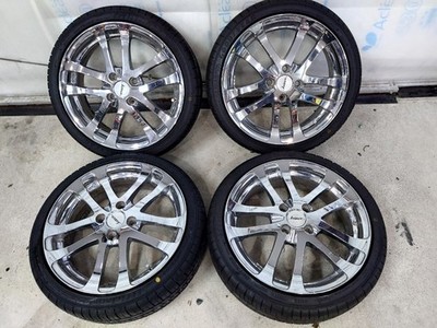 JDM Weds Kranze LXZ 16-inch chrome wheels with Goodyear 4-pack tires e (No Tires)