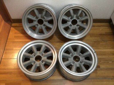 JDM Used 4-Wheel Set No Scratches RS Watanabe 14B Type Offset +14.5 4-H (No Tires)