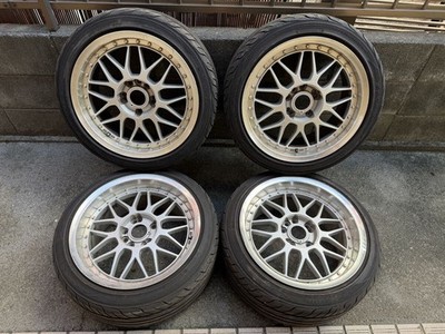 JDM Rare Weds Farmas M-Revolt 17x8J/9J +38 4H/5H PCD114.3 4-Wheel Set br WEDS (No Tires)