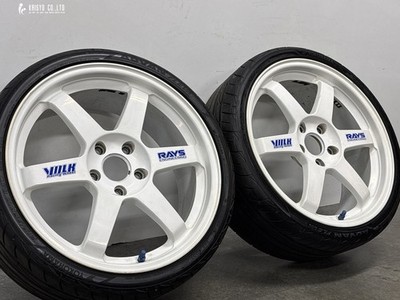 JDM Rare ForgingRAYS Volk Racing TE37C 18in 7.5J +40 PCD114.3 Yokohama (No Tires) - Image 2