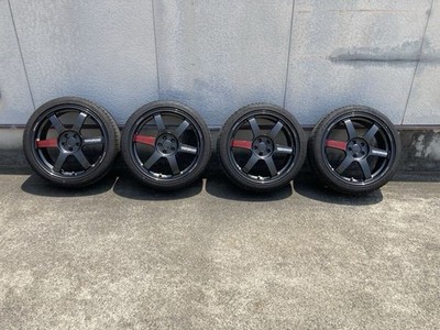 JDM RAYS VOLK RACING TE37 SAGA 187.5j +48 PCD100 4-Wheel Set br RAYS (No Tires)