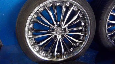 JDM S Weds Kranze Felsen Chrome 20x9J+37 PCD114.3 5-hole Numerous scra (No Tires) - Image 2