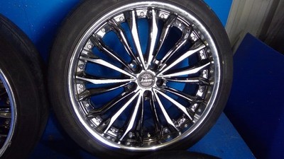 JDM S Weds Kranze Felsen Chrome 20x9J+37 PCD114.3 5-hole Numerous scra (No Tires) - Image 3