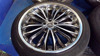 JDM S Weds Kranze Felsen Chrome 20x9J+37 PCD114.3 5-hole Numerous scra (No Tires) - Image 4