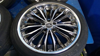 JDM S Weds Kranze Felsen Chrome 20x9J+37 PCD114.3 5-hole Numerous scra (No Tires) - Image 5