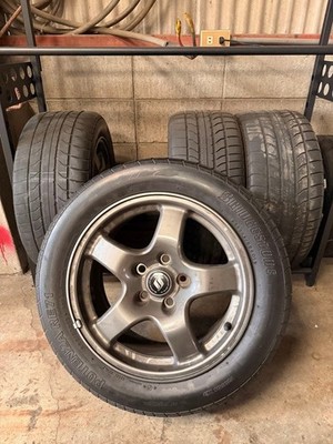JDM 32GT-R Genuine 164-Wheel Set POTENZA RE71 (No Tires) - Image 2