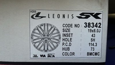 JDM 2-Wheel Set LEONIS SK 19 Wheel BMCMC (No Tires) - Image 2