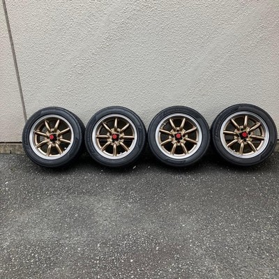 JDM Watanabe 15-inch wheels with ADVAN NEOVA 4-Wheel Set (No Tires)