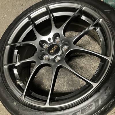 JDM BBS RF504 Wheels 7.5J +48 100 4-Wheel Set Black Nuts Lock Nuts Included (No Tires) - Image 4
