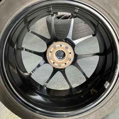 JDM BBS RF504 Wheels 7.5J +48 100 4-Wheel Set Black Nuts Lock Nuts Included (No Tires) - Image 8