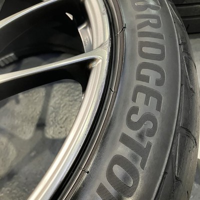 JDM BBS RF504 Wheels 7.5J +48 100 4-Wheel Set Black Nuts Lock Nuts Included (No Tires) - Image 9