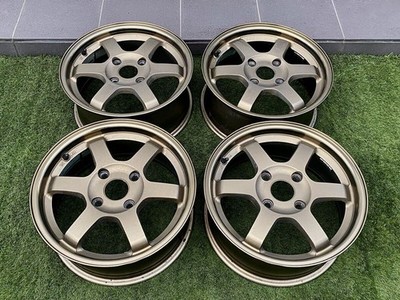 JDM Rare RAYS VOLK RACING TE37 15 6.5J+45 4H 114.3 Cappuccino Flush Fi (No Tires)