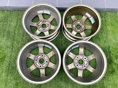 JDM Rare RAYS VOLK RACING TE37 15 6.5J+45 4H 114.3 Cappuccino Flush Fi (No Tires) - Image 2