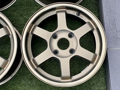 JDM Rare RAYS VOLK RACING TE37 15 6.5J+45 4H 114.3 Cappuccino Flush Fi (No Tires) - Image 6