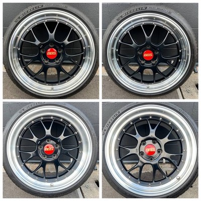 JDM BBS 19-inch wheel set with Michelin tires 4-Wheel Front: 8.5J Rear (No Tires) - Image 2