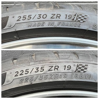 JDM BBS 19-inch wheel set with Michelin tires 4-Wheel Front: 8.5J Rear (No Tires) - Image 4