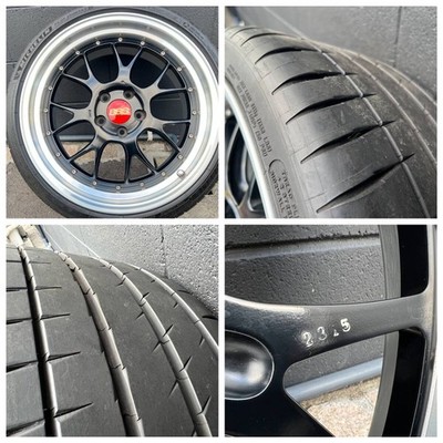 JDM BBS 19-inch wheel set with Michelin tires 4-Wheel Front: 8.5J Rear (No Tires) - Image 9