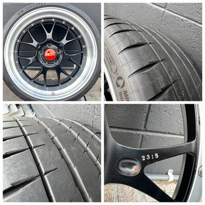 JDM BBS 19-inch wheel set with Michelin tires 4-Wheel Front: 8.5J Rear (No Tires) - Image 10