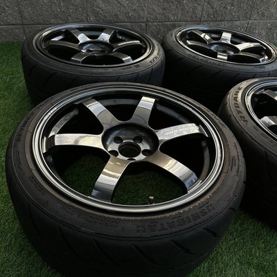 JDM 86/BRZRAYS TE37 SAGA 9.5J PCD100 5-hole 255/35r18 Shiba Tire 2013 (No Tires) - Image 2