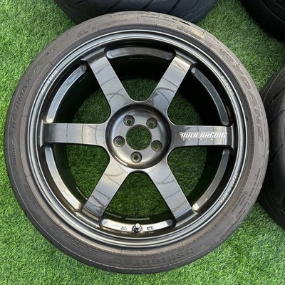 JDM 86/BRZRAYS TE37 SAGA 9.5J PCD100 5-hole 255/35r18 Shiba Tire 2013 (No Tires) - Image 3