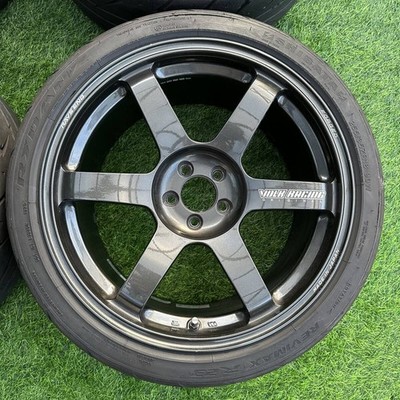 JDM 86/BRZRAYS TE37 SAGA 9.5J PCD100 5-hole 255/35r18 Shiba Tire 2013 (No Tires) - Image 4