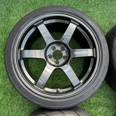 JDM 86/BRZRAYS TE37 SAGA 9.5J PCD100 5-hole 255/35r18 Shiba Tire 2013 (No Tires) - Image 5