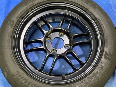 JDM Enkei RPF15_7J+35 100/4RE-71RS205/50R15 Shiba 185/55R15 Rare limit (No Tires) - Image 3