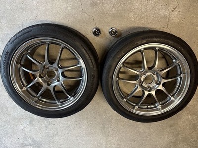 JDM Damaged Enkei Aluminum Wheel PF01SS for S2000 17inch 9J+60 PCD114. (No Tires)