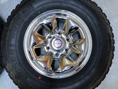 JDM New outside Toyota YN107 Hilux Pickup Genuine 15 inch 6J plated st (No Tires) - Image 6