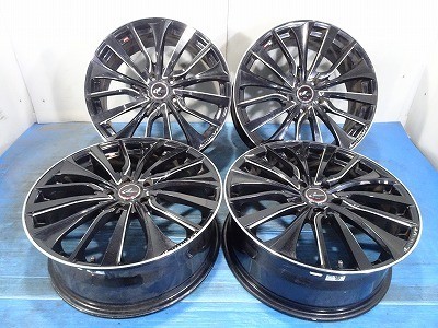 JDM LEONIS weds 19x7.5J +53 5x114.3 Aluminum Wheels 4-Wheel Set Fukushima F (No Tires)