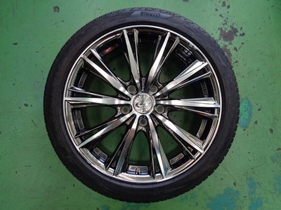 JDM 7J-175H114.3 +53 Weds LeonisWX 205/45R17 Pirelli Powergy 4-Wheel Set Use (No Tires) - Image 2
