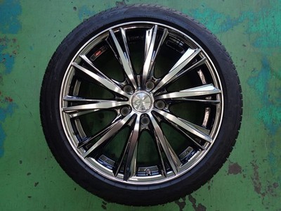 JDM 7J-175H114.3 +53 Weds LeonisWX 205/45R17 Pirelli Powergy 4-Wheel Set Use (No Tires) - Image 4