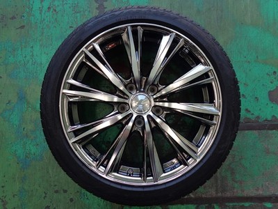 JDM 7J-175H114.3 +53 Weds LeonisWX 205/45R17 Pirelli Powergy 4-Wheel Set Use (No Tires) - Image 5