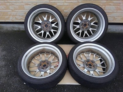 JDM BBS RS-GT RS907 4Wheels 18x7.5+48 5x100 Silver (No Tires) - Image 2