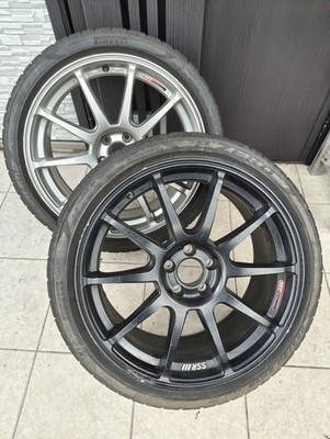 JDM SSR GTV02 18x8.5J +44 PCD100 225/40R18 2-Wheel Set for drift rear (No Tires)