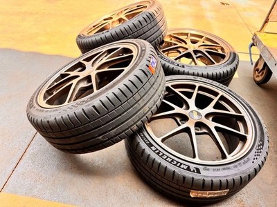 JDM BBS RI-A 18-inch wheels in matte bronze. PCD 112. (No Tires)