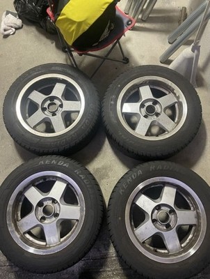 JDM ImpulRS5 4-hole PCD100 6.5J+15 KR20 185/60R14 (No Tires)