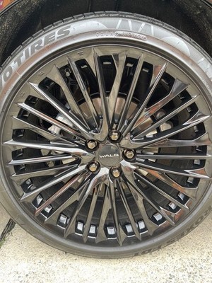 JDM WALD Genuine Line F001 Wheel and Tire Set No Curb Scratches for Al (No Tires)