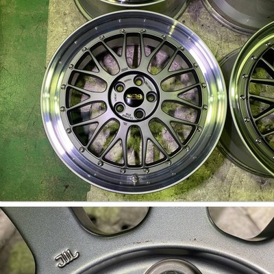 JDM Rare limited color matte gunmetal BBS LM 18 PCD100 5H LM247 7.5J + (No Tires) - Image 2