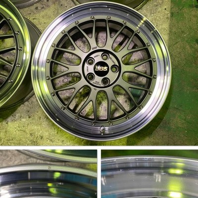 JDM Rare limited color matte gunmetal BBS LM 18 PCD100 5H LM247 7.5J + (No Tires) - Image 3
