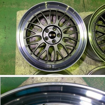 JDM Rare limited color matte gunmetal BBS LM 18 PCD100 5H LM247 7.5J + (No Tires) - Image 4