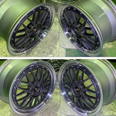 JDM Rare limited color matte gunmetal BBS LM 18 PCD100 5H LM247 7.5J + (No Tires) - Image 6