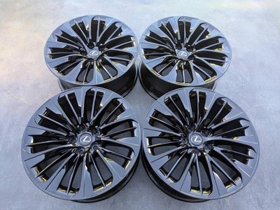 JDM Lexus LS 500 Genuine Option 20 Gloss Black 4-Wheel Set (No Tires)