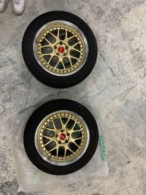 JDM AME Shallen VMX 19in 8J with tires 2-Wheel Set (No Tires)