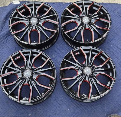 JDM 4-Wheel Set Display Item Assembly Marks Corrosion Scratches 15" 4.5J 4H (No Tires)