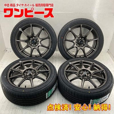 JDM Used tire and wheel set: 215/45R17 91W 17177J +48 5-hole PCD100 we (No Tires)