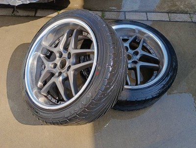 JDM Rare Gunmetal BLITZ Racing TYPE-03 A356 EK 17-inch Wheels 2-Wheel Set 1 (No Tires) - Image 2