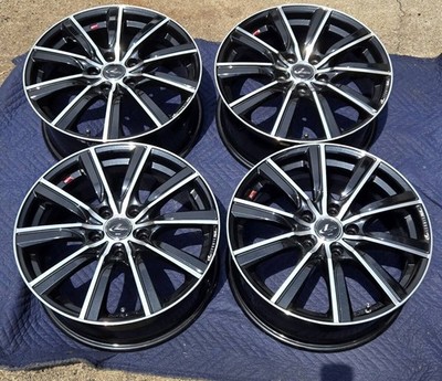 JDM 4-Wheel Set Display Item Assembly Marks Corrosion Scratches 17" 7J 7.0J (No Tires)
