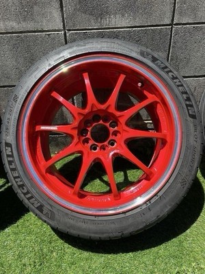JDM RAYS VOLKRACING ce28cr ClubRacer PCD100 5H 17inch 8J +38 4-Wheel Set Ray (No Tires) - Image 9