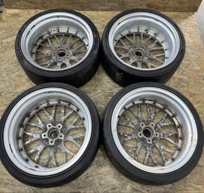 JDM Rare WEDS Kranze Mesh 19x9.5J+43 10.5J+45 PCD114.3 5-hole 5H Chrome (No Tires) - Image 6